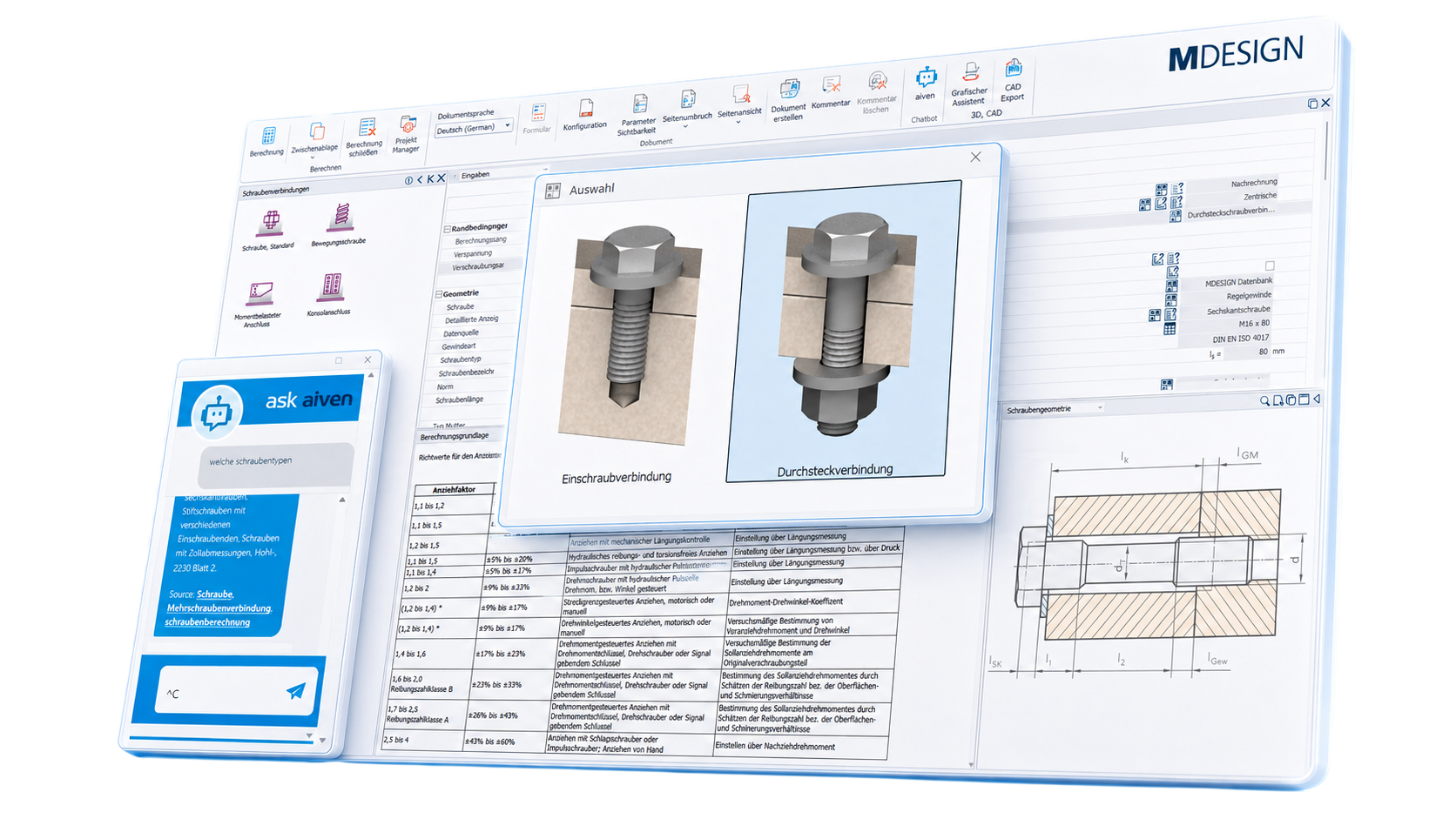 MDESIGN Software Interface