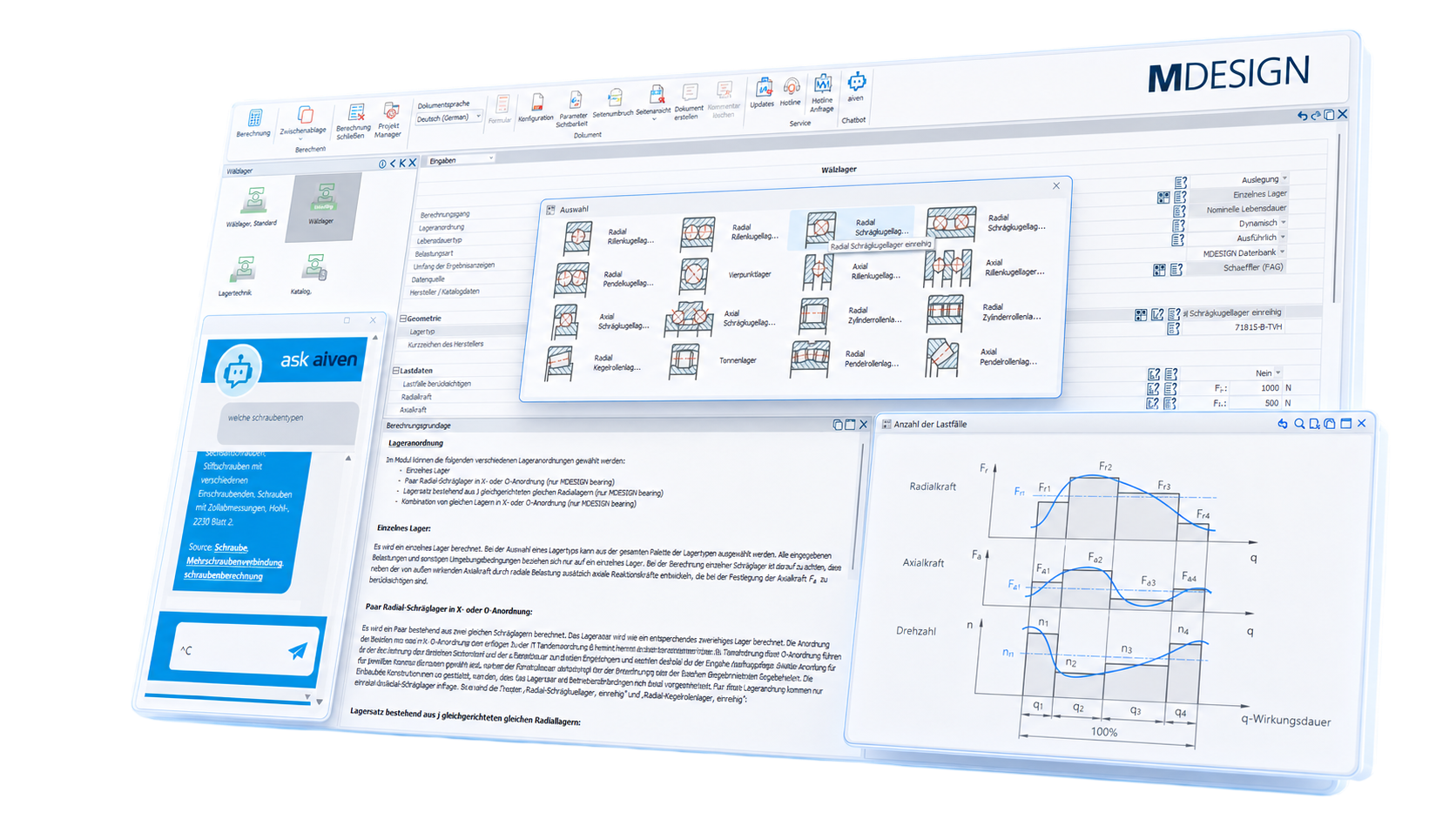 MDESIGN Softwareoberfläche